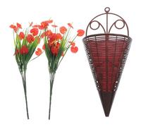 PERSELOSO Flower Basket Deform, for Not Flowers to and Workmanship Easy Fine Artificial Hanging with Lifelike Decoration Private Home and Windowsill