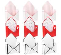PERSELOSO Flower Packaging Boxes Made of Paperboard 9pcs Easy to Store and Carry Envelope Shape for Flower Arrangement and Bouquet Storage