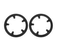 PERSELOSO Front Plate and City Commuting for Mountain Biking 2pcs with Universal Fit, Black Plastic Bicycle Chainring Sprocket Guard Versatile Use Bicycle Front for Bike Chainring Protector