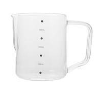 PERSELOSO Glass Milk Cup with Scale 350ml and 500ml Capacity, Portable Milk Jug with Beak Nozzle Design and Smooth Surface, Unique Shape Fine Craftsmanship for Home Use