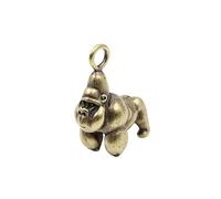 PERSELOSO Gorilla Shape Pendant Key Ring Charm Unique DIY Jewelry Making Accessory for Keychains Necklaces and More Golden for Creative and Cosplay Style