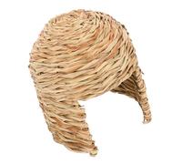 PERSELOSO Grass House Natural Hand Woven Hay Bed Hideaway for Bunny Guinea Pig Hamster Chinchilla Ferret Portable Comfortable Pet Hideout for Use