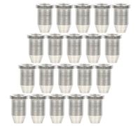 PERSELOSO Guitar Mounting Through-body String 36pcs Body for Metal Ferrules Hollow and Solid 8mm Silver Sturdy Metal Replacement Hardware and String Hole Protection Guitars