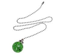 PERSELOSO Halloween Pendant Fan Lamp Chain Decor for Ceiling Fan Light | Crystal Ice Crack Ball, Green Pull Cord End, Connector Included, Home and Car Use, Smooth Surface