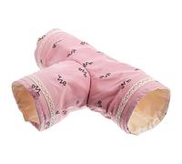 PERSELOSO Hamster Play Tunnel for Mice Guinea Pigs Fun Pet with Tunnels Safe Materials Pink Color for Reducing Boredom and Keeping Pets Active