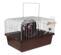 PERSELOSO Hamster Travel Carrier Portable Small Animal Cage with Handle for Outdoor Trips, Breeding and Clear Plastic Enclosure for Gold Hamsters