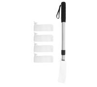 PERSELOSO Handheld Toe Gap Cleaner with Adjustable Length and Flexible Rotating Brush Head, Silicone Foot and Toe Cleaning Brush for Seniors and Disabled Women, Includes Drying Covers