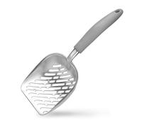 PERSELOSO Heavy Duty Cat Litter Scoop Long Handle, Rubber and Aluminum Alloy Material, Comfortable to Hold Design, Keeps Hands Clean while Cleaning the Litter Box