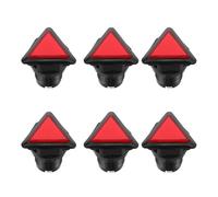 PERSELOSO Illuminated Triangle LED Push Buttons Plastic Momentary Switches 6pcs with Micro Switch Featuring Enhanced Tactile Response for Arcade Control Panel for DIY and Night Gaming