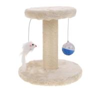 PERSELOSO Indoor Cat Scratching Post and Balanced Design for Kittens and Cats with Sisal and Plush Material, Cute Relaxing Scratcher Protects Furniture with Sturdy Base