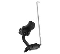 PERSELOSO Instrument Phone Mount Sax Phone Clip Adjustable Square Socket Lyre Holder for Alto Saxophone, Music Sheets and A4 Tablets, Black Plastic Stainless Steel for Marching Band