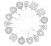 PERSELOSO Jewelry Making Tray 48pcs Alloy Bezel Trays for Craft Projects
