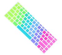 PERSELOSO Laptop Keyboard Cover Rainbow Pattern Silicone Dustproof Soft Skin Compatible with Hp Pavilion 14 Office Use Comfortable Typing Protector