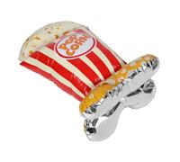 PERSELOSO Large Realistic Popcorn Foil Balloon Standing Inflatable Food Prop for Carnival Party Decorations Movie Night Halloween Backdrop Reusable Birthday