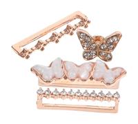 PERSELOSO Lightweight Pink Alloy Watch Band Charms for Smartwatch Decoration, Unique Style Design, Flexible Strap Ring Loops for Smartwatch Accessories
