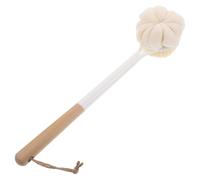 PERSELOSO Long Handle Body Brush to Avoid Scratching for Men with Dual-Sided Soft Nylon and Wood Bristles, Extended Reach Design for Shower Back Scrubbing and Exfoliating Legs and Skin