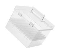 PERSELOSO Marker Pen Organizer Art Supplies Storage Case with Handle Plastic Desk Organizer for Artists Easy to Transport and Keeps Markers Organized, Portable Pen Storage Box on The Go