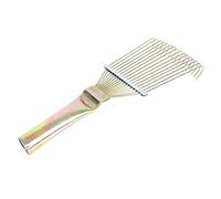 PERSELOSO Metal Horse Grooming Rake for Easy Hair Removal Livestock Hair Brush and Cattle Comfortable Grip Mud and Dirt Cleaner for All Breeds