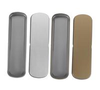 PERSELOSO Metal Pen Pencil Case Metal Pencil Case 2 Pack Gold Silver Compact Storage Box for Writing Utensils Makeup Brushes Jewellery