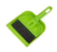 PERSELOSO Mini Hand Broom Dustpan Set Small Cleaning Tool for Housekeeping Surface Friendly Design for Desk Car and Animal Waste Green