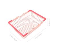 PERSELOSO Mini Shopping Cart Basket Set for - 2pcs Colorful Small Handle Baskets, Pretend Play Grocery Trolley for Boys