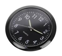 PERSELOSO Miniature Doll House Electronic Clock Mini Round Moving Wall Clock Model Decorative Tiny House Furniture for Dollhouse Scenes and Photography Props Black Frame Design