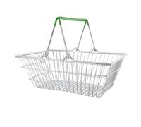 PERSELOSO Miniature Metal Shopping Basket with Handle for Iron Storage Basket for Organization and Pretend Play for Home and Outdoor Activities Encourages Social Skills and Financial