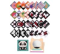PERSELOSO Montessori Set for Early Education Wooden Mirror with Cognition Cards for Months Inspiring Self Learning and Fine Motor Skills Development