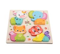 PERSELOSO Montessori Wooden Animal Jigsaw Puzzle Set for Large Blocks for Fine Motor Skills Matching Educational for Preschool Boys and Early Learning