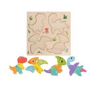 PERSELOSO Montessori Wooden Animal Puzzle for Shape and Color Matching Game Bright Unisex Educational Puzzle Enhancing Fine Motor Skills and Logical Thinking for Boys and Beginners