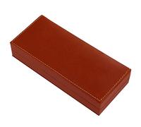 PERSELOSO Multi Function PU Leather Pen Case Elegant Brown Storage Box for Fountain Pens Stylish Design Durable and Portable for Business and Personal Use