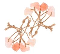 PERSELOSO Natural Himalayan Mineral Salt Lick Blocks Nutrient Absorption and Health Improvement 8pcs with Hanging Rope for Horses and Cattle Suitable for Indoor Environments and Outdoor