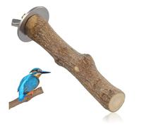 PERSELOSO Non-painted Wooden Bird Perch Stand Secure Fit for Cage for Parrots Cockatiels Conures Finch Birds