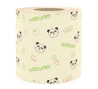PERSELOSO Panda Printed Bamboo Toilet Paper Roll Natural 1-ply Cute Tissue for Bathroom and Kitchen Use