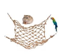 PERSELOSO Parrot Climbing Net Rope with Hanging Buckles Large Bite-resistant Rope for Budgie Parakeet Macaw Cage Play Gym Enhances Physical Mental Health