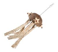 PERSELOSO Parrot Foraging and Shredding Toy Bird Cage Hanging Toy Cocoanut Shell Tassel Talking Bird Supplies Safe and