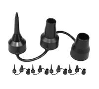 PERSELOSO Plastic Air Pump Nozzles with Effortless and Versatile Inflation Features 5 Sets Replacement Sturdy Black Plastic Material for Air Mattress and Swimming Ring for On-the-go Use