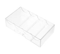 PERSELOSO Poker Chip Case Professional Chip Box Acrylic 4-Compartment Portable Storage Tray for Household and Tournament