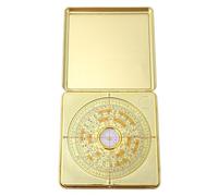 PERSELOSO Portable Alloy Feng Shui Luo Pan Compass for Camping Survival and Hiking, Compact Automatic Waterproof Compass with Precise Square Design for Home Use