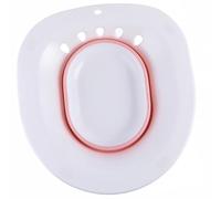 PERSELOSO Portable Folding Sitz Bath for Postpartum Maternal Care with Plastic Imitate Human Hips Design and Anti-Overflow Hole, White Portable Bidet for Pregnant Women Wash Potty