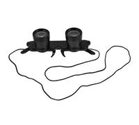 PERSELOSO Portable Head-mounted Binocular Telescope with Difference Compensation Wheel Black Abs Material Easy to Carry for Cycling and Bird Watching Outdoor Use