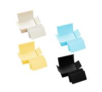 PERSELOSO Portable Memo Cards Boxes and Travel Journal for Creative Writing 4 Boxes Lightweight Paper Note Cards Simple and Fashionable Random Color for Students and Travelers