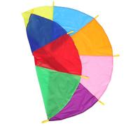 PERSELOSO Rainbow Parachute for School Activities and Indoor Games Colorful Teamwork Play Parachute with Handles for Coordination Outdoor Group Exercises Safe Material for Gym Workouts and