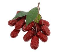 PERSELOSO Realistic Artificial Jujube String Large Dried Red Dates Decoration for Home Office Film Prop Multifunctional Food Model Furniture Ornament Lifelike Head Fake Jujube for Party