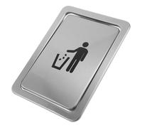 PERSELOSO Rectangular Recessed Trash Bin Cover with Flip Lid Embedded Kitchen Countertop Garbage Lid for 21x25cm Opening for Cabinet Installation