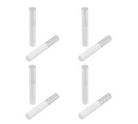 PERSELOSO Refillable Mini Mascara Tube with Matte Silver Tube and Sleek White Eyelash Bottle 8pcs Ml and Lash Oil Container Maintains Formula Quality and Prevents Oxidation, Eyelash Travel