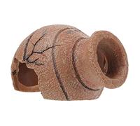 PERSELOSO Reptile Cave Decoration for Terrarium Durable Hideout for Chameleons Geckos Lizards Snakes Cozy Shelter with Stable Base for Safe Resting Desert Garden Setting