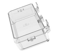 PERSELOSO Reptile Feeding Bowl Transparent Escape Food Dish for Tortoises Geckos Snakes Durable Suction Cup Water Bowl Replaceable Reptile Food Feeder Large