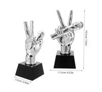 PERSELOSO Resin Microphone Trophy for Singing Contests Professional Music Award Unique Desk Mic Sculpture for School Events Djs and Public Speakers Keepsake