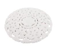 PERSELOSO Rustic French Country Wood Wall Adorn Flower Pattern Mdf Carved Wall Mount Decoration for Bedroom Living Room Farmhouse Home Decor